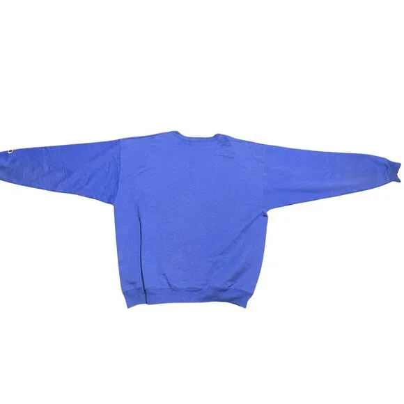 2000s Blue Champion Crewneck Sweatshirt XL - Picture 3 of 7
